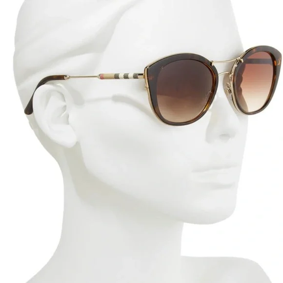 Burberry 53mm Gradient Sunglasses - Dark Havana Burberry Women main image 3
